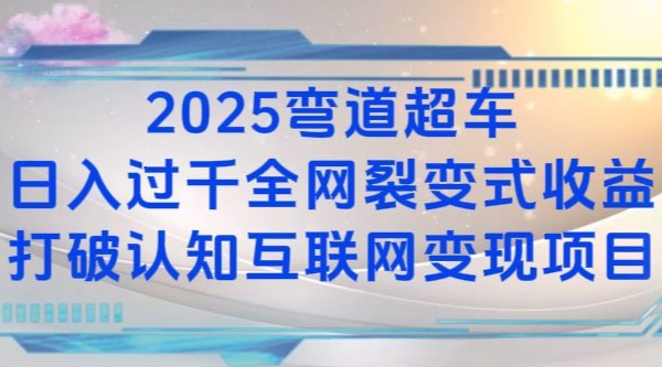 2025弯道超车日入过K全网裂变式收益打破认知互联网变现项目【揭秘】-神茶创业网