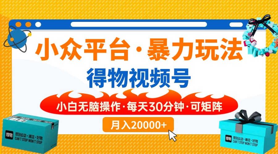 小众平台暴力玩法，一键搬运爆款视频，可矩阵小白无脑操作-神茶创业网