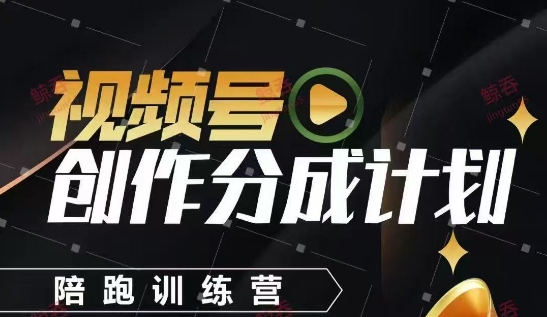 视频号创作分成计划陪跑训练营，手把手教会你如何制作视频，细水长流型项目-神茶创业网